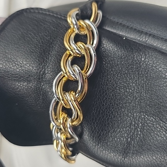 C Black Ermonn MULES Chain Accents Sz 10 - Picture 8 of 11